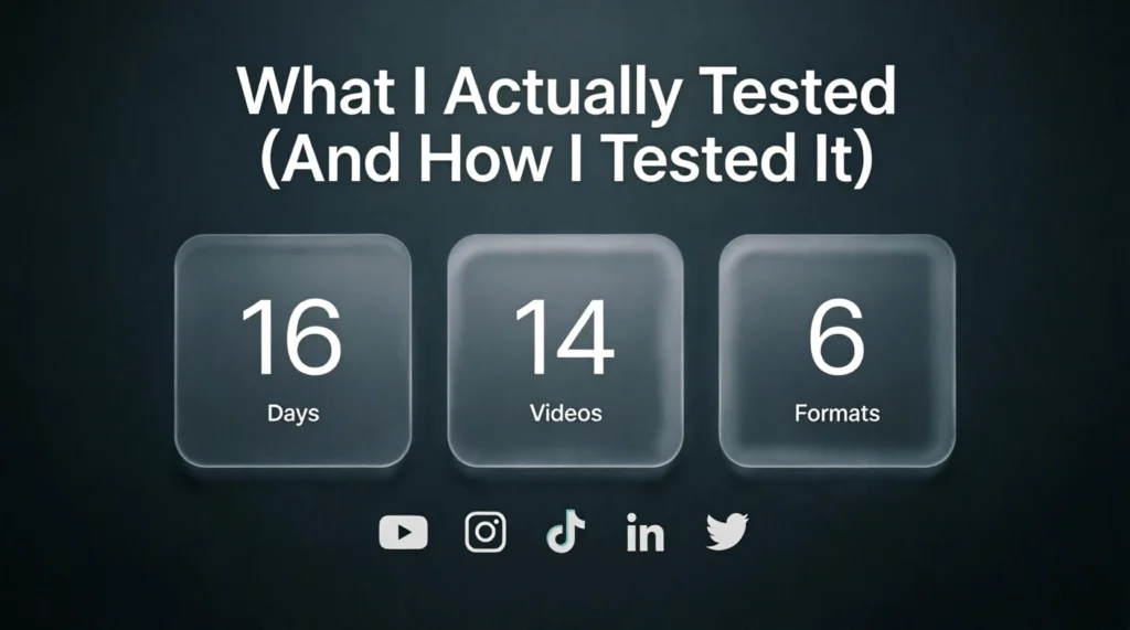 Real-world testing process for InVideo AI including AI video generation, editing workflow, export quality, and performance in this InVideo AI Review 2026