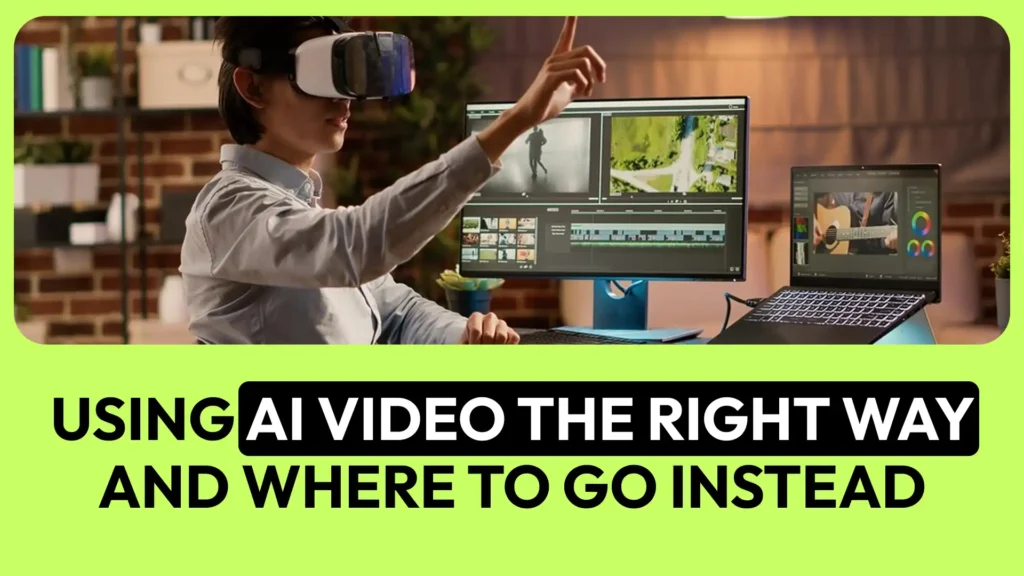 Illustration highlighting safe and ethical AI video generators for creating legal, professional, and creative videos instead of AI NSFW content.