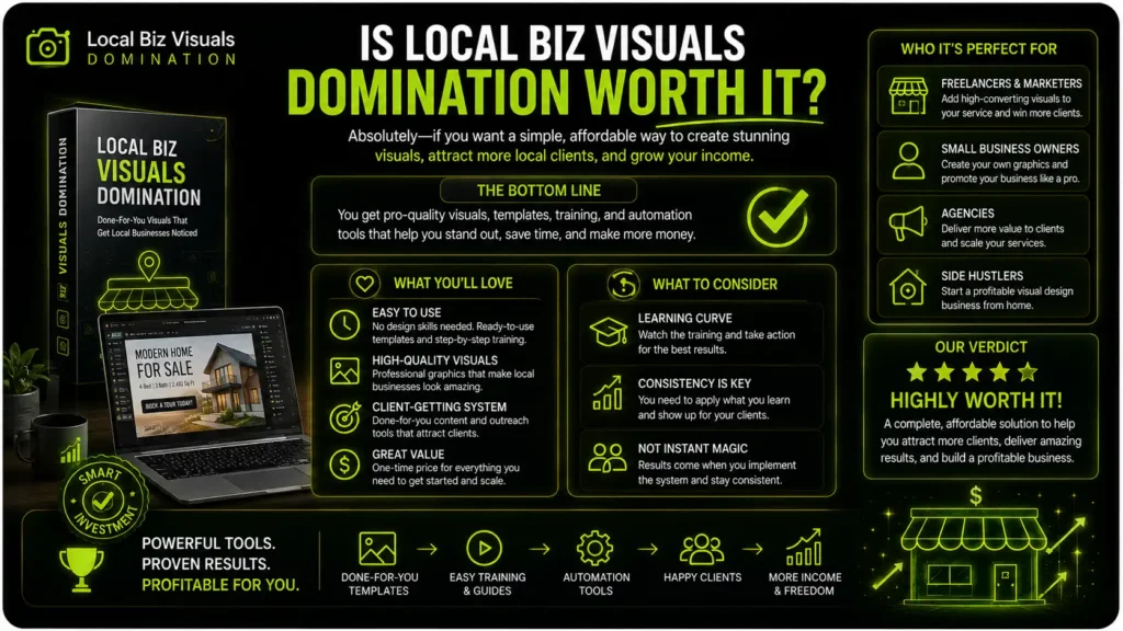 Local Biz Visuals Domination Review: Features, Pros, Cons, and Who It's Actually For